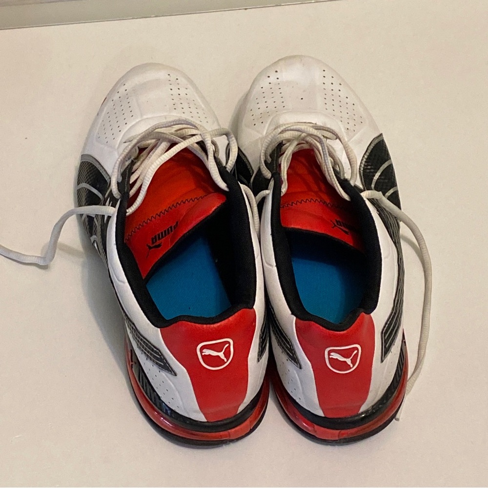 Puma Cell Surin Mens White Black Red Cross Training Shoes Size US 10.5